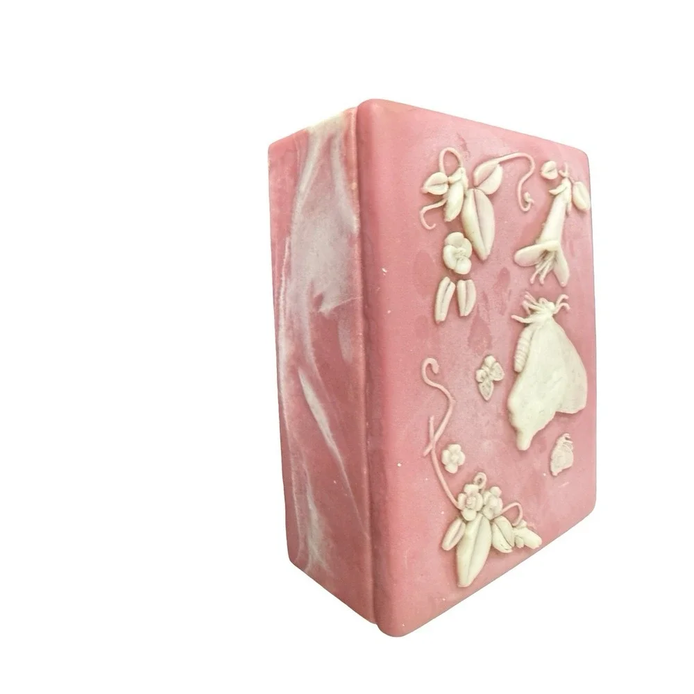 Pink Soapstone Trinket Box by Design Gifts Intern'l LLC, Music Box. butterfly